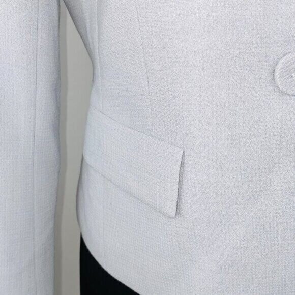 Lafayette 148 Jacket Blazer Bluish Gray Peaked Collar Job Career Work Office 6 * - Picture 4 of 10